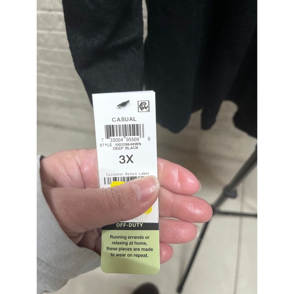 Ideology Womens Plus 3X Deep Black Off-Duty Lightweight Pullover Hoodie 1001296 - Picture 4 of 4